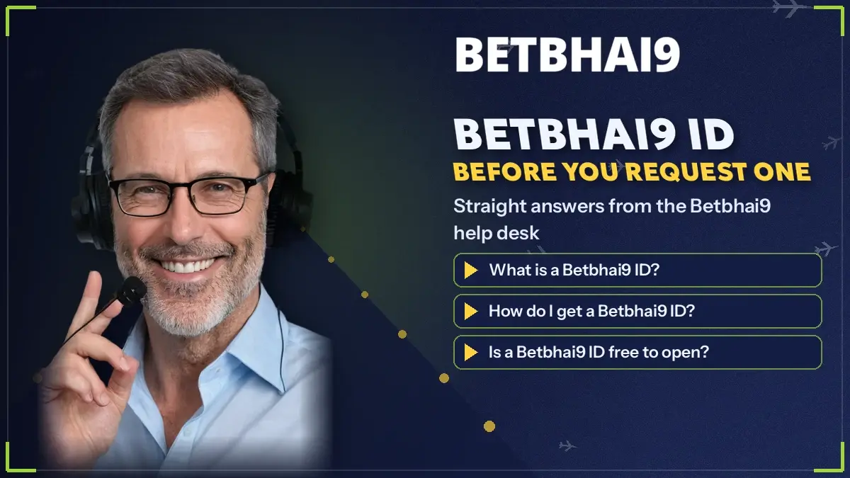Desk agent at a headset answering common questions about opening and recovering a Betbhai9 ID