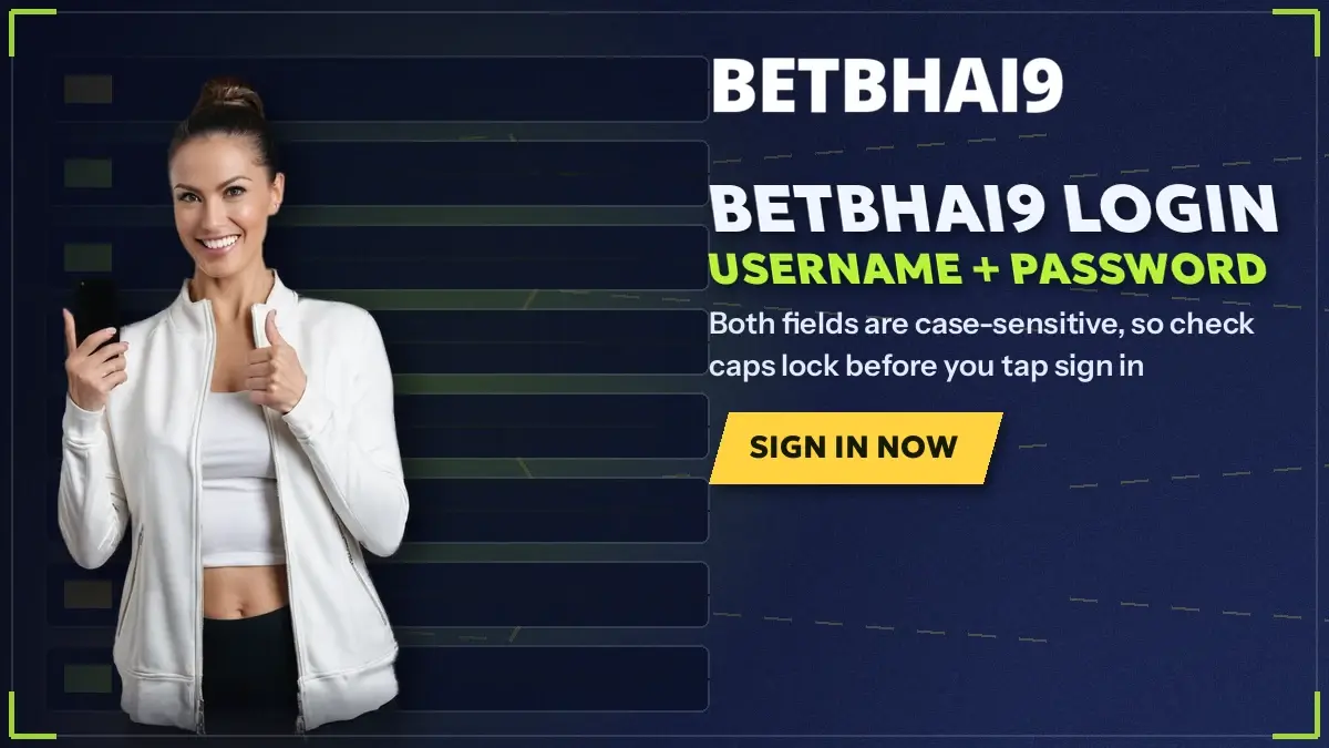 Boarding-pass frame wrapped around a two-field Betbhai9 sign-in form on a phone