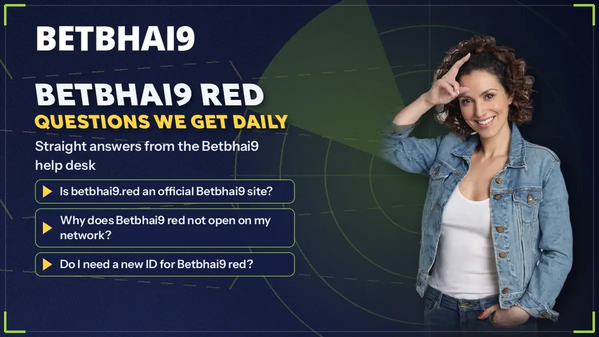 Phone screen showing a WhatsApp chat confirming the betbhai9.red address is current